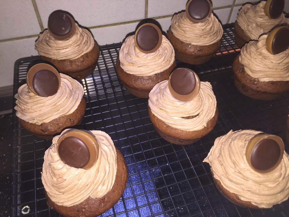 Toffifee Cupcakes mit Nutella Topping
