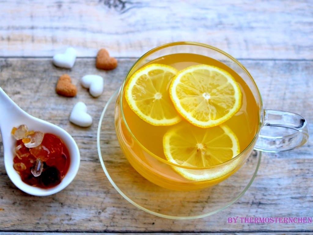 Erkältungstrunk Zitrone Ingwer genial gegen Halsschmerzen und Husten