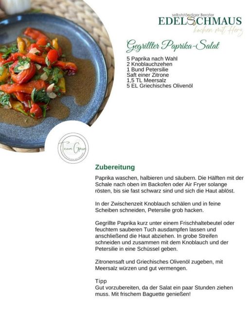 Gegrillter Paprika Salat