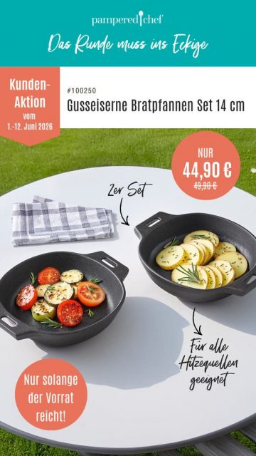 062026 Kundenaktion Gusseiserne Bratpfannen Set 14 cm DEAT RE 310526