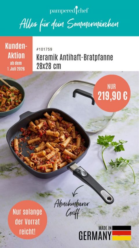 072026 Kundenaktion Keramik Antihaft Bratpfanne 28cmx28cm DEAT RE 300626